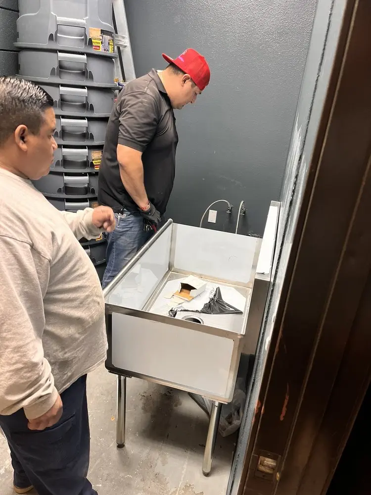 Commercial plumbing and sink installation in Capleville